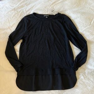 J.Crew Factory long sleeve top with silky hem. Size small. New with tags